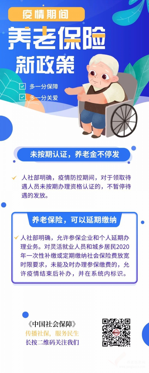 疫情期间，养老保险有新政策！