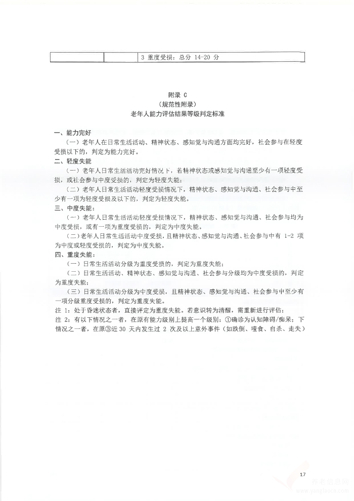 关于印发云南省养老机构照护标准 (试行)的通知