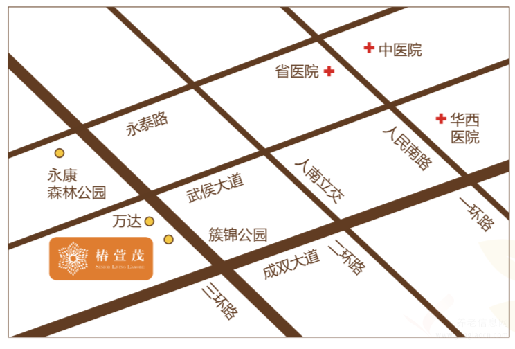 椿萱茂（成都西三环）老年公寓交通信息