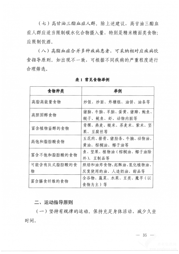高脂血症营养和运动指导原则（2024年版）